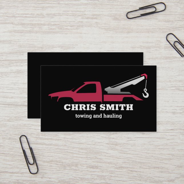 Tarjeta De Visita Servicio de arrastre (Anverso/Reverso In Situ)