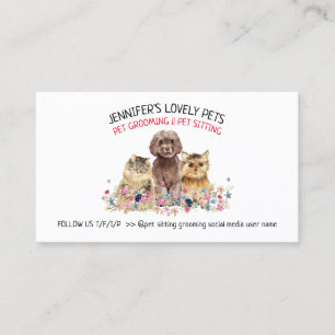 Tarjeta De Visita Servicio de aseo de mascotas a domicilio