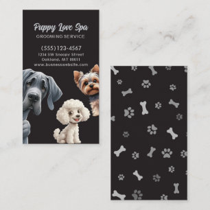 Tarjeta De Visita Servicio de aseo para mascotas Cute Dog