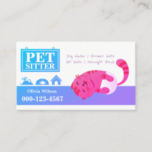 Tarjeta De Visita Servicio de asiento de Mascota para bebé perezoso 