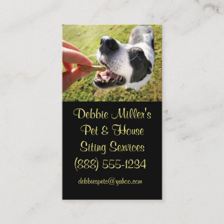 Tarjeta De Visita Servicio de asiento de perros y Mascotas óseos 