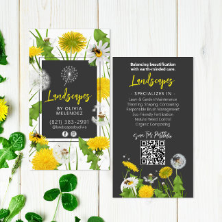 Tarjeta De Visita Servicio de Atención al Césped Natural Promo Dande