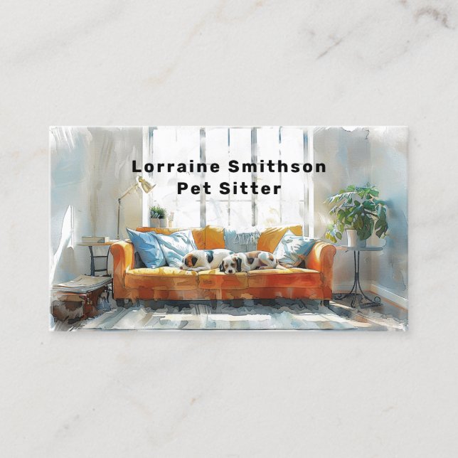 Tarjeta De Visita Servicio de atención en el sitio del DOG confiable (Anverso)