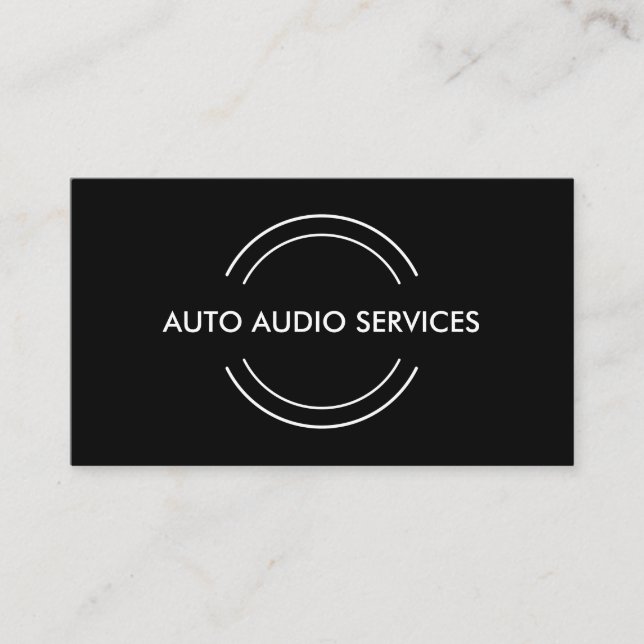 Tarjeta De Visita Servicio de audio automotriz (Anverso)
