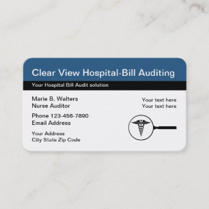 Tarjeta De Visita Servicio de auditoría de facturación médica