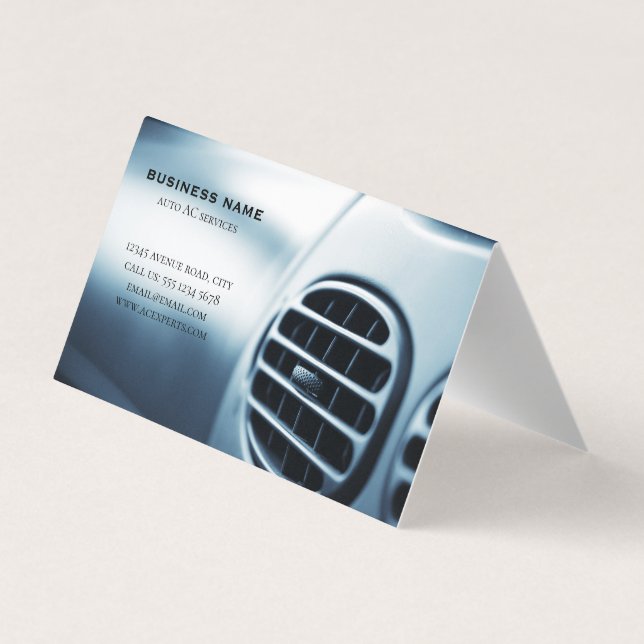 Tarjeta De Visita servicio de auto ac (Reverso)