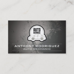 Tarjeta De Visita Servicio de Auto Logotipo de Reparación de Mecán