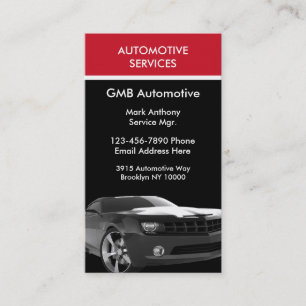 Tarjeta De Visita Servicio de Auto Moderno