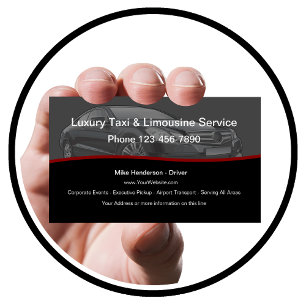 Tarjeta De Visita Servicio de Autobuses de Lujo Taxi Limousine