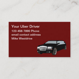 Tarjeta De Visita Servicio de automóvil para conductor de Rideshare 