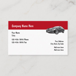 Tarjeta De Visita Servicio de automóviles de lujo Negocio automotriz