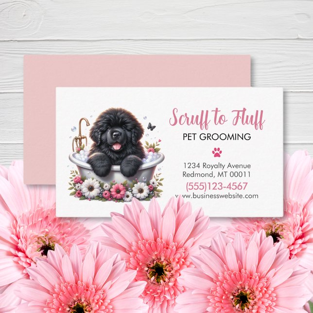 Tarjeta De Visita Servicio de Baño de Cute Dog Mascota Grooming (Subido por el creador)