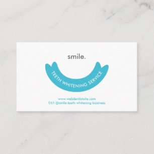 Tarjeta De Visita Servicio de Blanqueamiento Dental Cuidado Oral Mín