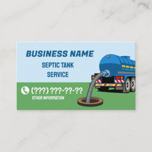 Tarjeta De Visita Servicio de bombeo de tanques sépticos