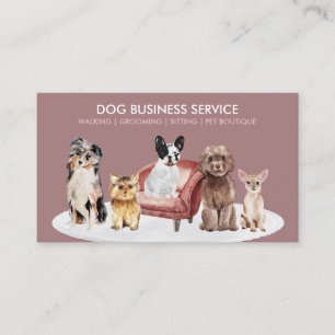 Tarjeta De Visita Servicio de boutique para perros pequeños