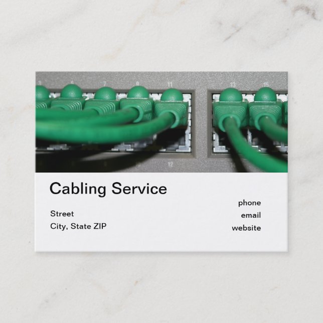 Tarjeta De Visita Servicio de cableado (Anverso)