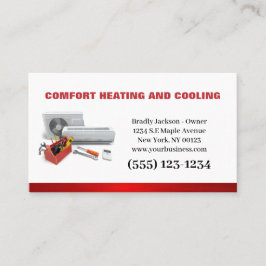 Tarjeta De Visita Servicio de calefacción profesional con aire acond
