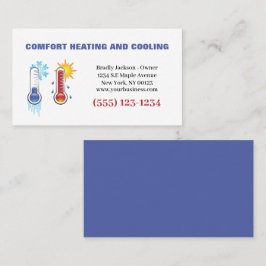 Tarjeta De Visita Servicio de calefacción profesional con aire acond