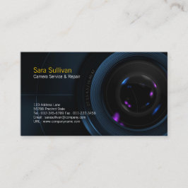 Tarjeta De Visita Servicio de cámara y reparación de lentes de cámar