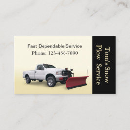 Tarjeta De Visita Servicio de Camión de la Placa de Nieve