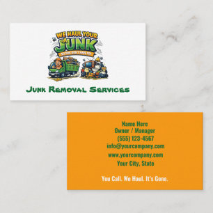 Tarjeta De Visita Servicio de camiones para recogida de basura y eli