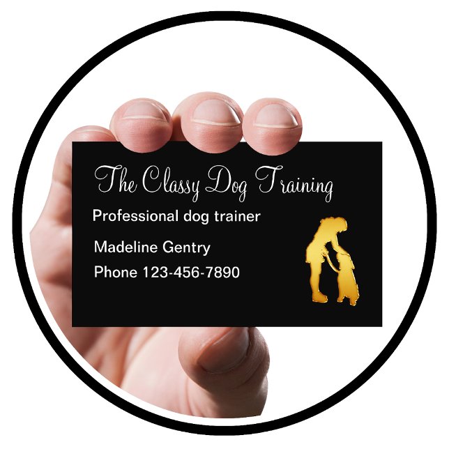 Tarjeta De Visita Servicio de Capacitación de Perros Clásicos (Subido por el creador)