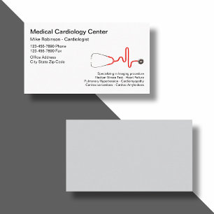 Tarjeta De Visita Servicio de Cardiología Médica