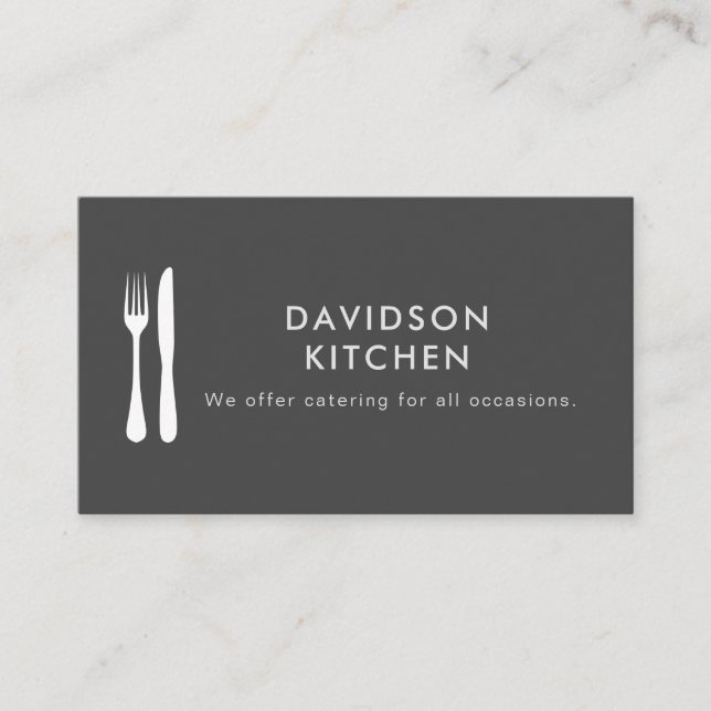 Tarjeta De Visita Servicio de Catering (Anverso)