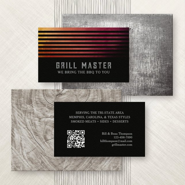 Tarjeta De Visita Servicio de catering de parrilla BBQ (Subido por el creador)