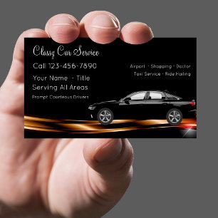 Tarjeta De Visita Servicio de coche de taxi Classy
