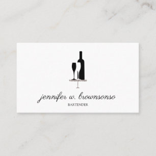 Tarjeta De Visita Servicio de cócteles en bar de vinos
