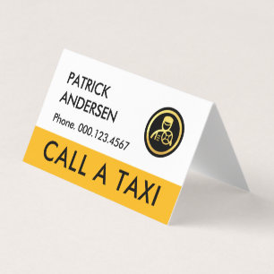 Tarjeta De Visita Servicio de Conducción de Taxis Amarillos