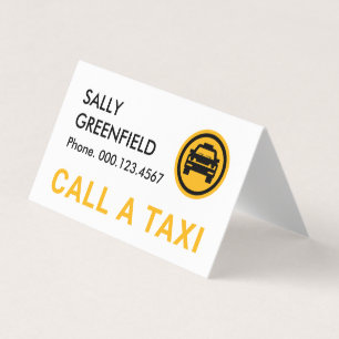 Tarjeta De Visita Servicio de Conducción de Taxis Amarillos