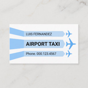 Tarjeta De Visita Servicio de Conductor de Taxi en Pista de Aeropuer