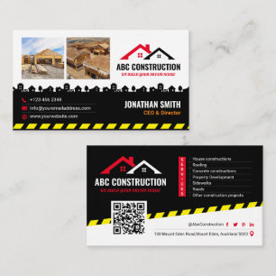 Tarjeta De Visita Servicio de Construcción, Edificio de la Casa, Ren