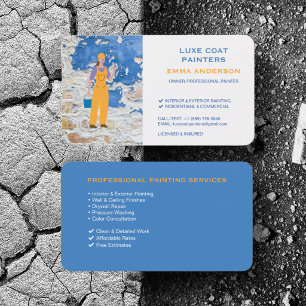 Tarjeta De Visita Servicio de Contratista de Pintura de Recubrimient