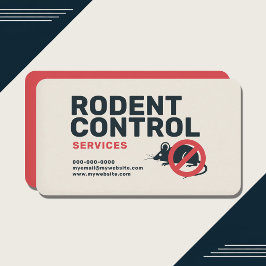 Tarjeta De Visita Servicio de Control de Plagas y Roedores