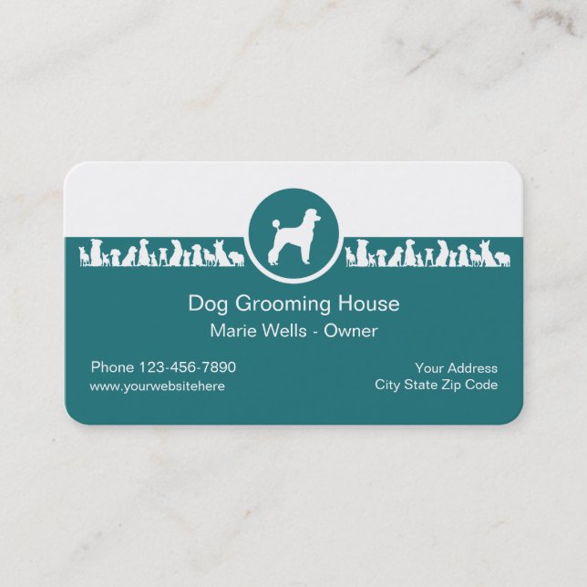 Tarjeta De Visita Servicio de cría de perros (Anverso)