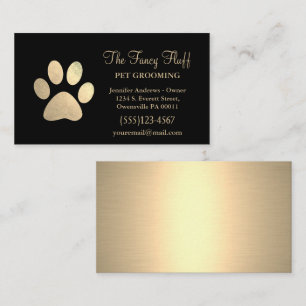 Tarjeta De Visita Servicio de crianza de perros de Relieve metalizad