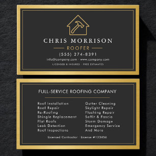 Tarjeta De Visita Servicio de Cubiertas Cubiertas Gold Profesional