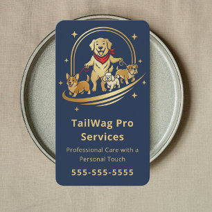 Tarjeta De Visita Servicio de Cuidado de Mascotas de Lujo para Perro