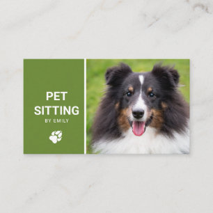 Tarjeta De Visita Servicio de cuidado de mascotas perro feliz foto d