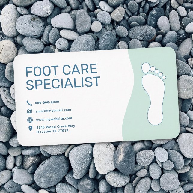 Tarjeta De Visita Servicio de cuidado de pies (Foot Care Service Business Card)