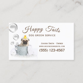 Tarjeta De Visita Servicio de cultivo de bath de perro