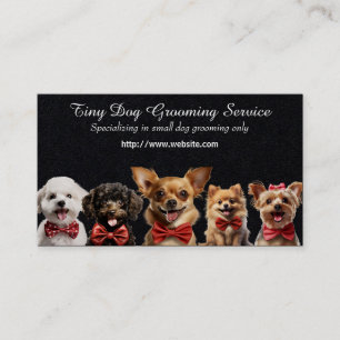 Tarjeta De Visita Servicio de cultivo de perros pequeños
