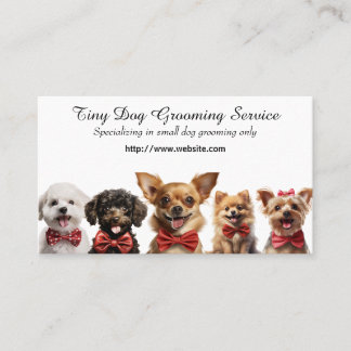 Tarjeta De Visita Servicio de cultivo de perros pequeños