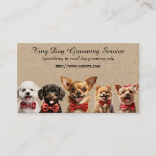Tarjeta De Visita Servicio de cultivo de perros pequeños