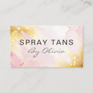 Tarjeta De Visita Servicio de curtido de pulverización de oro rosad