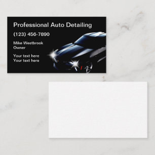 Tarjeta De Visita Servicio de Detallado Automotriz Moderno