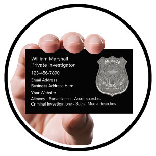 Tarjeta De Visita Servicio de detectives de Investigación Privada